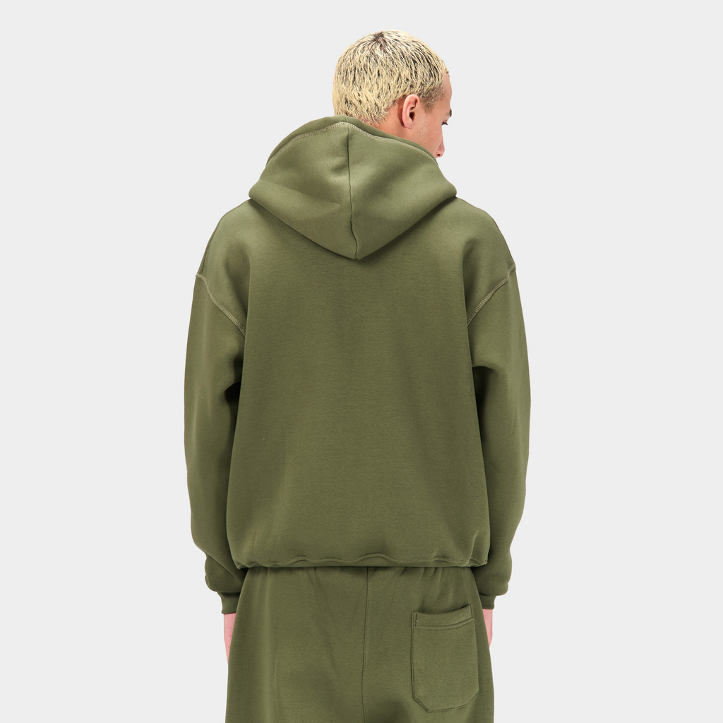 Zipped Embroidered Hoodie