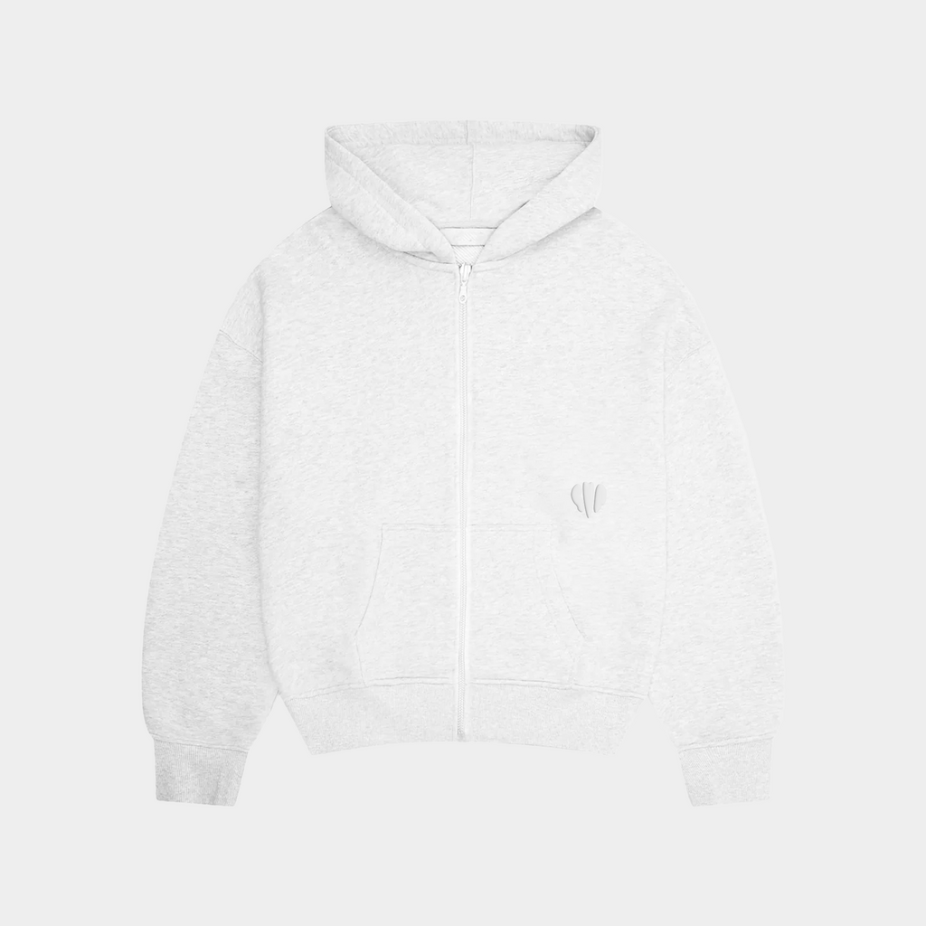 Zipped Embroidered Hoodie