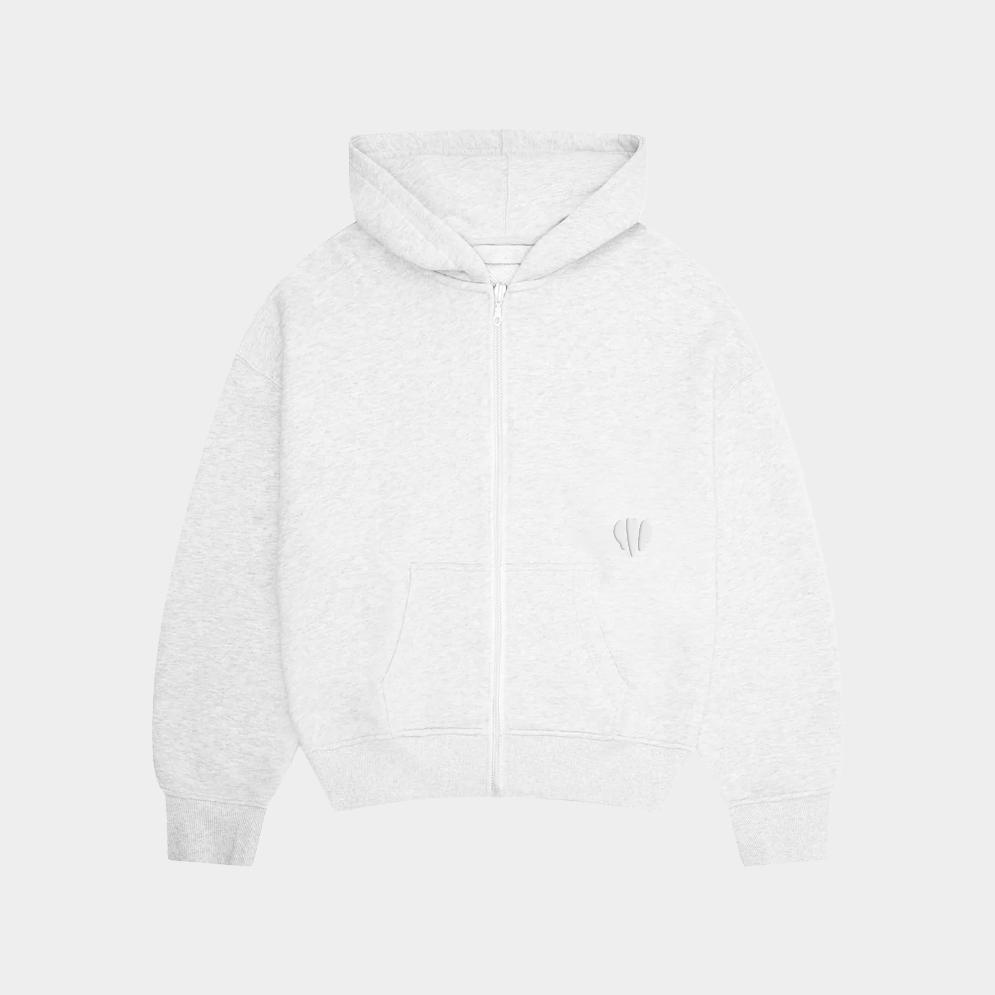 Zipped Embroidered Hoodie